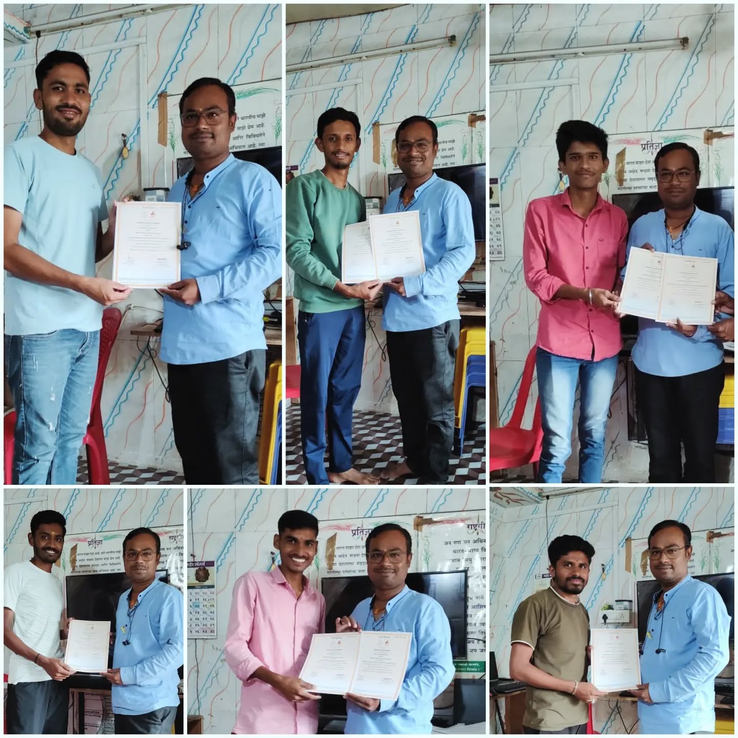 Student receiving certificate